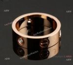 Replica Cartier Love Ring Rose Gold with 3 Diamonds